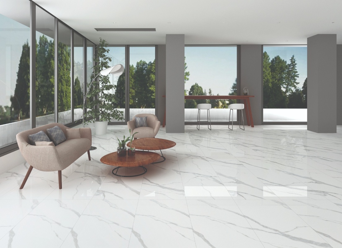 Discover the Luxury of 600x1200mm Statuario Carrara GVT Tiles â€“ Perfect for Modern Spaces