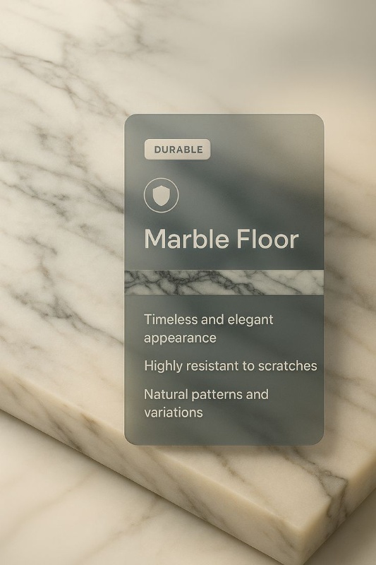 Natural Marble Flooring Combining Elegance, Strength, and Style